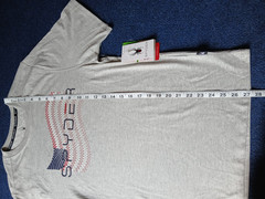 Spyder Men’s Heather Grey T shirt Red/White/Blue Flag Small NWT