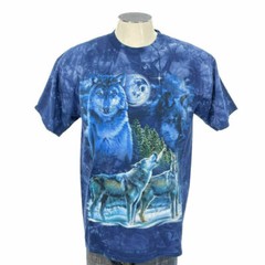 Back To Earth Nature Wear Hand Tie Dye T Shirt L Wolf Hip Hop Hunt USA Russia