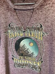 Have Faith In Your Journey Women’s Plum Medium Cotton Blend T Shirt T19