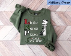 The Little Nero’s Pizza Christmas Sweatshirt, Home Alone Holiday Movie Shirt