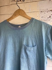 Vtg 1970s Fruit Of The Loom 2 Tone Pocket T-Shirt Hand Painted Bowling Sz M