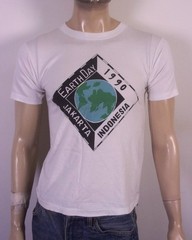 vintage 80s 90s Earth Day 1990 T-Shirt Jakarta Indonesia single stitch Art SZ S