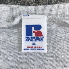 Vintage Russell Athletic Shirt Mens XL Gray V Neck Made USA Basic Solid Tee
