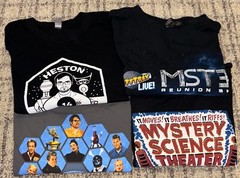 Mystery Science Theater 3000 T-Shirt Lot Unisex/Men Large 4pc + VIP Lanyard