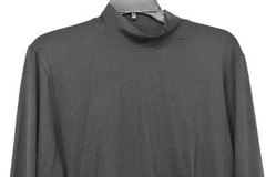 32 Degrees Heat Mens Black High Neck Stretch Comfort-Fit Long Sleeve T-Shirt M
