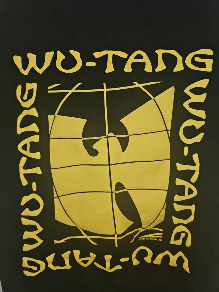 Wu Tang Clan Large Womens Black Double-sided Graphic Logo Short Sleeve Tee