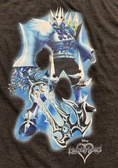 Disney Kingdom Hearts Game No Heart Shirt Mens 2XL Gray Square Enix Short Sleeve