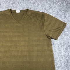 Stacy Adams Shirt Mens 3XLT Green Textured V Neck Short Sleeve Big Tall Knit