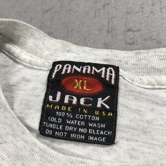VINTAGE Panama Jack Shirt Mens XL Gray Single Stitch Florida Travel 90s