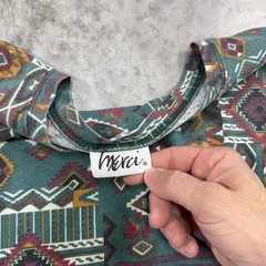 Vintage Merci Shirt Adult Large Aztec Geometric Southwestern Pattern 90s Boxy