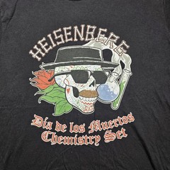 Heisenberg Dia de los Muertos Chemistry Set T-Shirt Men’s XL Black Breaking Bad