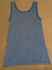 vintage fruit of the loom tank top Fit Small Blue 50s 60s