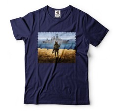 Ukraine Stamp T-shirt Ukrainian soldier vs Russian Warship Tee Support Ukraine T