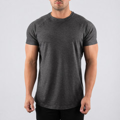 Crew Neck Gym Men’s Muscle Slim Fit T Shirt Streetwear Solid Colors