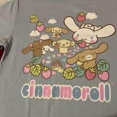 Hybrid Cinnamoroll Sanrio Blue Graphic Print Crew Neck Tee Unisex Size S