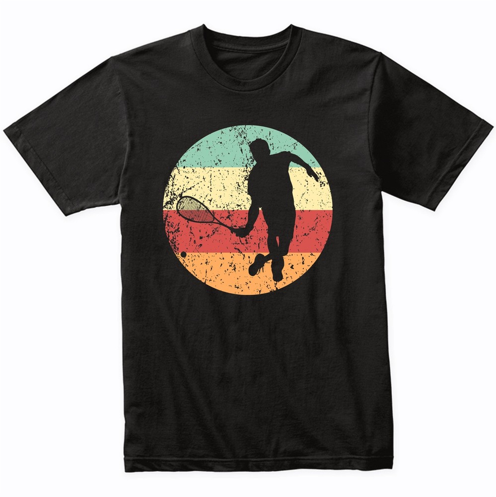 Squash Shirt – Retro Squash Player Icon T-Shirt – Retro Colors