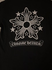 Chrome Hearts Men’s T-Shirt Long Sleeve Print Stars Black Size Medium Pocket