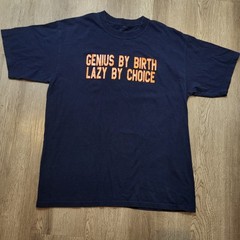 Custom 77 Men’s T shirt Black Genius By Birth Lazy By Choice Sze L