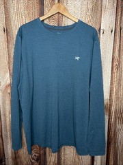 Arcteryx Shirt Mens XXL Teal Performance Base Layer Active Hiking Lightweight