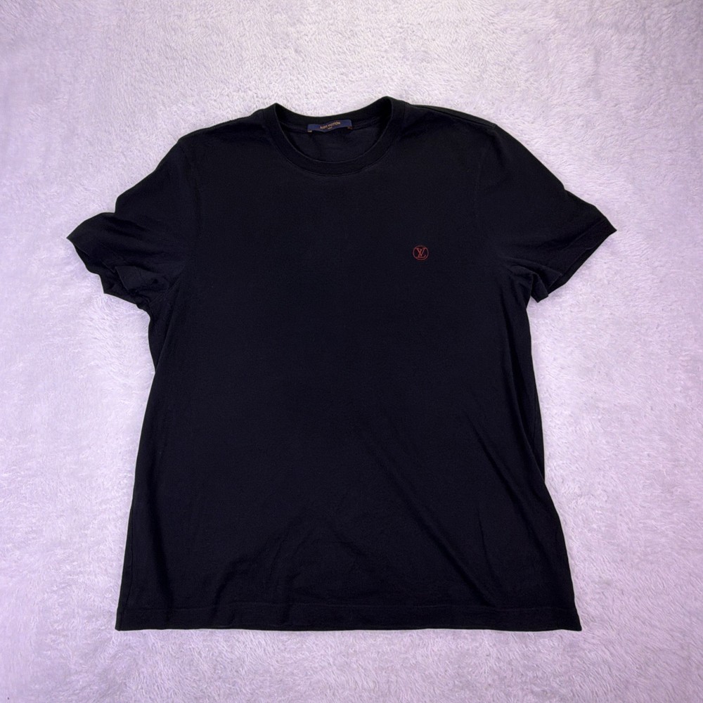 Louis Vuitton Black Classic Logo Embroidered T-Shirt Men’s M (RM202Q JC8 HAY50W)