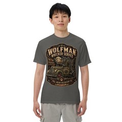Wolfman Tow Truck Comfort T-Shirt Werewolf Wrecker Tee S-4XL
