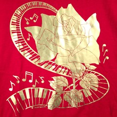 VTG SCREEN STARS BEST Mens EXTRA LARGE XL Air Waves 1989 Red Shirt Rose Music