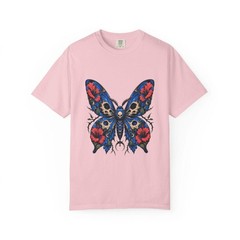 Cerulean Hibiscus Reaper Moth Graphic Tee