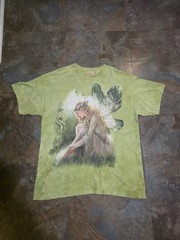 Vintage The Mountain Fairy Queen Nature 2002 Green Tie Dye XL T-Shirt Tee