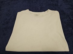 RRL Double RL Light Lime Minimalist Short Sleeve Basic Tshirt SZ Large *FLAWS*