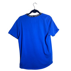 Guess Los Angeles Logo Collar T-Shirt Blue Streetwear Medium