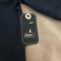 johnnie-O Dawn Patrol Graphic T-Shirt Mens Size M Navy Blue Pocket NWT