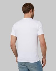 Men’s Cool V-Neck T-Shirt, Anti-Odor, Quick Dry Active, 4-Way Stretch, White,…