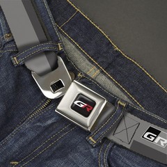 Toyota Belt, Seatbelt Buckle Belt, Toyota Gazoo Racing GR Logo and Text Grays…
