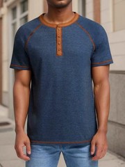 “Men’s Short Sleeve Casual T-Shirt, Comfortable and Breathable, Classic and Vers