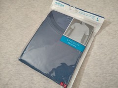 NWT UNIQLO Men AIRism Short Sleeve Crew Neck T-shirt Japan L (US M) Japan Blue