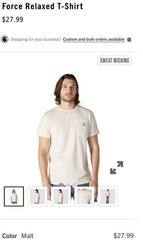 Carhartt Men’s Force Pocket Short Sleeve T-Shirt Malt Color Relaxed Fit Size 2XL