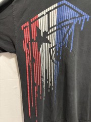 Badge Of Honor T-Shirt Mens Black Graphic Short Sleeve XL Famous Stars and Strap