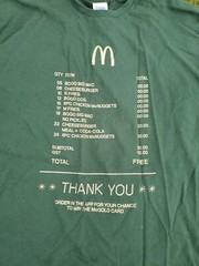 McDonald’s McGold Card Receipt Thank You Green Crew T-Shirt Men’s XL