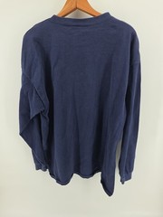 Vintage Pluma Long Sleeve Navy Blue Blank T Shirt Men’s Size XL Made in USA