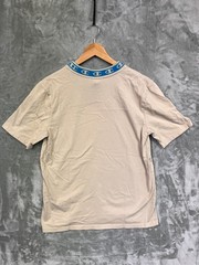 Champion T-Shirt Embroidered Logo Ribbed Collar Crew Neck Size M