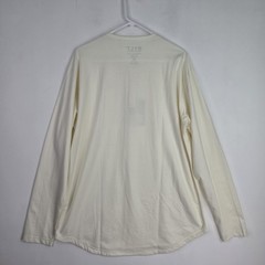 BYLT Premium Basics Men’s XL Drop Cut Lux Shirt Long Sleeve Henley Off White NWT
