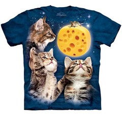 The Mountain Men’s Three Kitten Cheese Moon T-Shirt