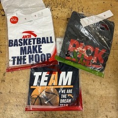 BRAND NEW! set of 3 ANTA BASKETBALL T SHIRTS 8XL ASIAN size 5XL USA NBA GARNETT