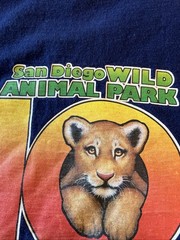 Vintage San Diego Zoo Wild Animal Park Large T Shirt 1982 Single Stitch Made USA