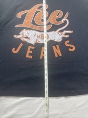 Lee Jeans Men’s Black Graphic Logo Crew Neck Short Sleeve T-Shirt Size XL