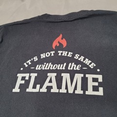 Habit Burger Grill Shirt Mens Small Black It’s Not The Same Without The Flame