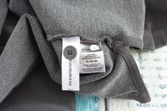 Men’s No Boundaries Oversize French Terry Polo Shirt XLARGE Charcoal Sky NEW