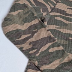 Magellan Outdoors Thermal Shirt Mens Medium Green Camo Waffle Knit Long Sleeve