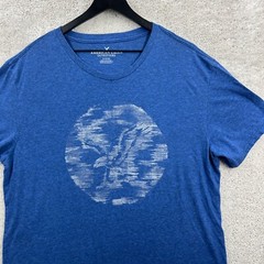 American Eagle T Shirt Mens Size XL Blue Short Sleeve Graphic Eagle Globe