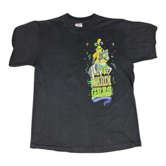 Vintage Mardi Gras T-Shirt Single Stitch Men’s XL Double Sided 90’s Sof Tee Tag